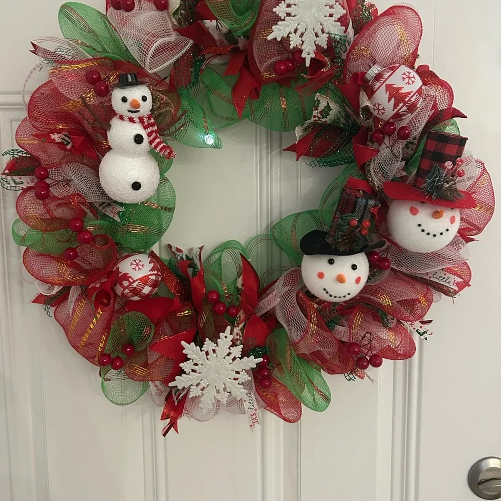 Festive Santa's Workshop Holiday Wreath